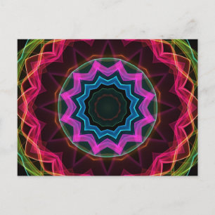 Neon Rainbow Star Briefkaart