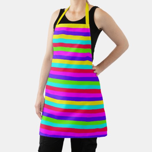 Neon Rainbow Stripe Schort (Insitu)