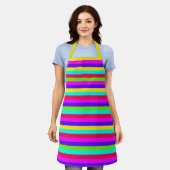 Neon Rainbow Stripe Schort (Gedragen)