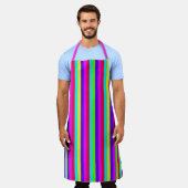 Neon Rainbow Stripe Schort (Gedragen)
