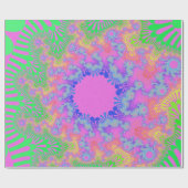 Neon Rainbow Sunburst Cadeaupapier (Vlak)