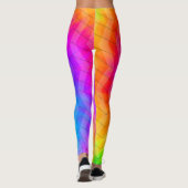 Neon Rainbow Tie Dye Herringbone Leggings (Achterkant)