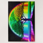 Neon Rainbow Tree of Life Legpuzzel (Verticaal)