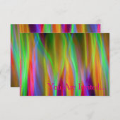 Neon Rainbow-uitnodiging Kaart (Voorkant / Achterkant)