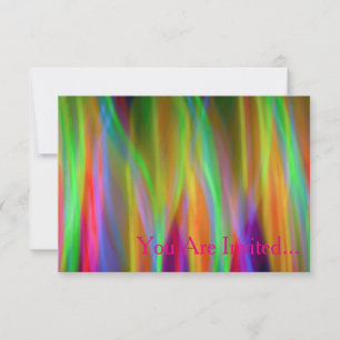 Neon Rainbow-uitnodiging Kaart