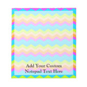 Neon Rainbow Zigzag Notitieblok (Voorkant)