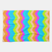 Neon Rainbow Zigzag Theedoek (Horizontaal)