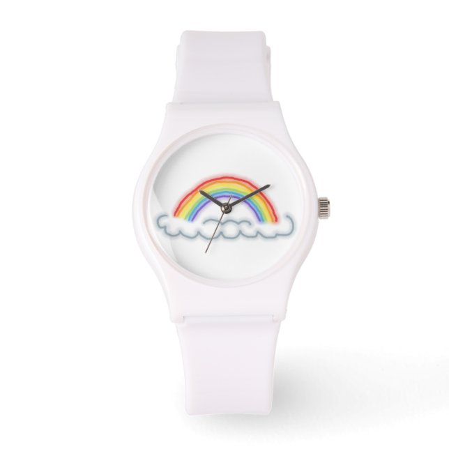 Neon Rainbows horloge (wit) (Voorkant)