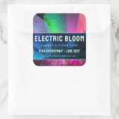 Neon Rave-geïnspireerde Crystal Blue Product Label (Tas)