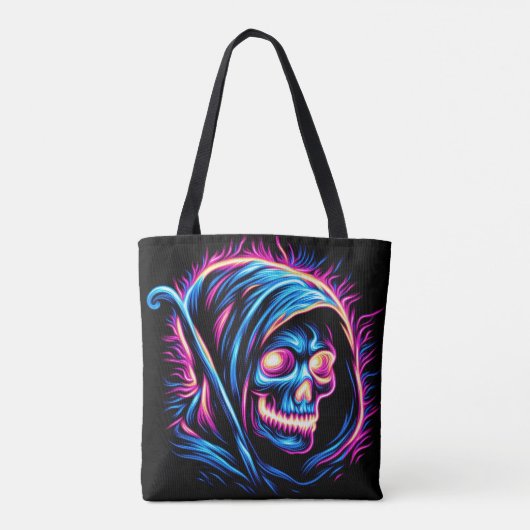 Neon Reaper Glow - Skull Bag Draagtas (Achterkant)
