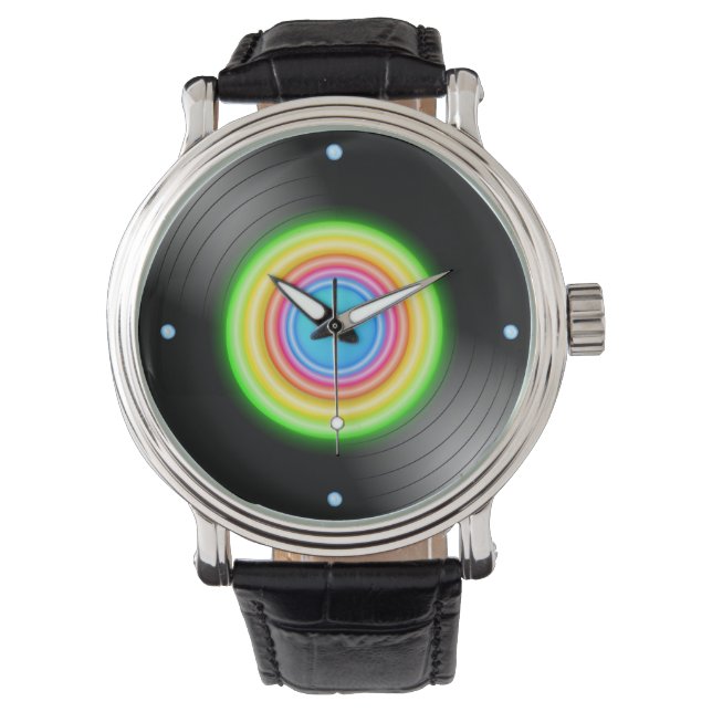 Neon Record Horloge (Voorkant)