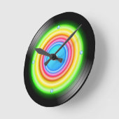 Neon Record Ronde Klok (Hoek)