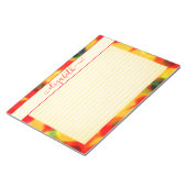 Neon Red en Yellow Abstracte Waterverf Notitieblok (Schuin)