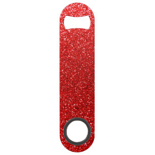 Neon red glitter speed flessenopener