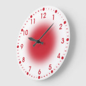 Neon Red on White Grote Klok (Hoek)