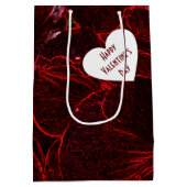 Neon Red Violas Medium Gift Bag Medium Cadeauzakje (Achterkant)