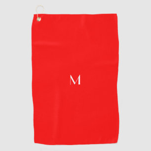 neon red - voeg monogram toe golfhanddoek
