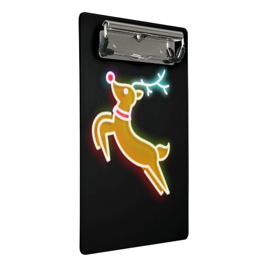 Neon rendier mini klembord (Schuin)