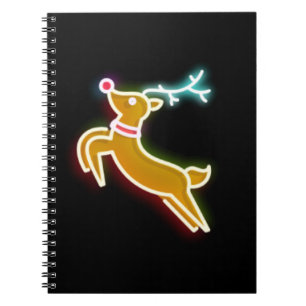 Neon rendier notitieboek