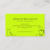 Neon Rescue Dierenartsenhond kat vis konijn vogel Visitekaartje (Achterkant)