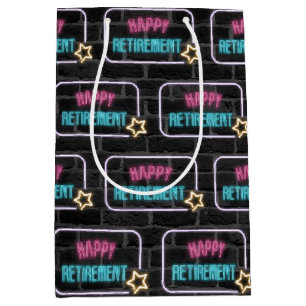 Neon Retirement Marquee op Brick Medium Cadeauzakje