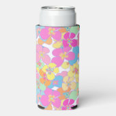 Neon Retro Bloemen Roze Kleurrijk (Seltzer Achterkant)