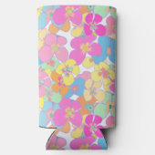 Neon Retro Bloemen Roze Kleurrijk (Achterkant)