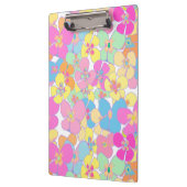 Neon Retro Bloemenroze Klembord (Links)