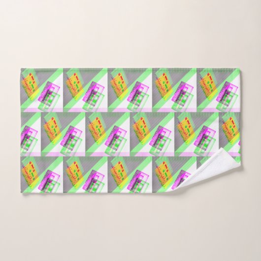 Neon Retro-Cassettebandjes Bad Handdoek (Handdoek)