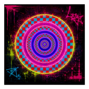Neon Retro Kunst Perfect Poster