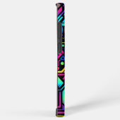 Neon Retro Tech Circuit Pattern Apple Samsung Case Galaxy Hoesje (Rechterkant)