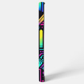 Neon Retro Tech Circuit Pattern Apple Samsung Case Galaxy Hoesje (Linkerkant)