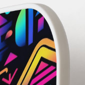 Neon Retro Tech Pickleball Paddle | 80s Gamer (Links Detail)
