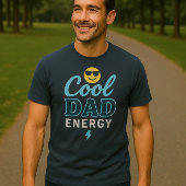 Neon Retro Tech-thema Vaderdag T-shirt