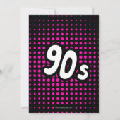 Neon Retro Terug naar de jaren 90 Verjaardags Pool Kaart (Achterkant)