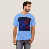 Neon Retro Wave Pattern jongen T-shirt (Voorkant volledig)