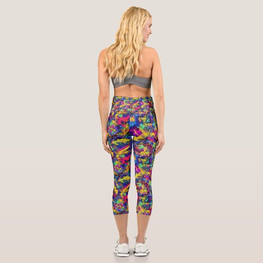Neon Rewind Capri Leggings 80's (Verso)