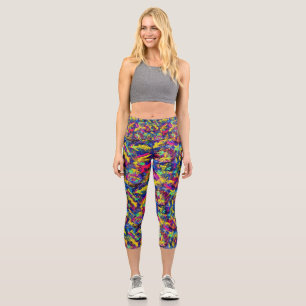 Neon Rewind Capri Leggings 80's