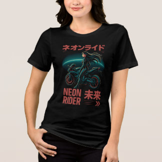 Neon Rider – Japanse cyberesthetiek Tri-Blend Shirt