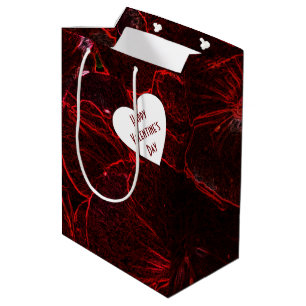 Neon Rode Viooltjes Midden Geschenkentas Medium Cadeauzakje