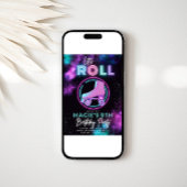 Neon Roller Patinage Invitation | Patinage