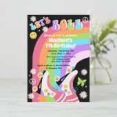 Neon Roller Patinage Super Invitations d'anniversa (Debout devant)