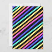 Neon Roller Schaats Chalkboard Disco Stars Birthda Kaart (Achterkant)