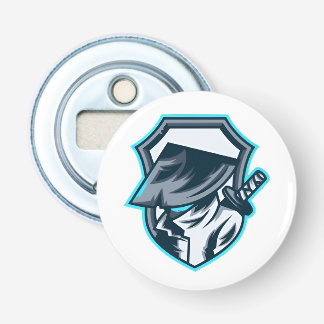 Neon Ronin: Shadow Blade Crest Button Flesopener