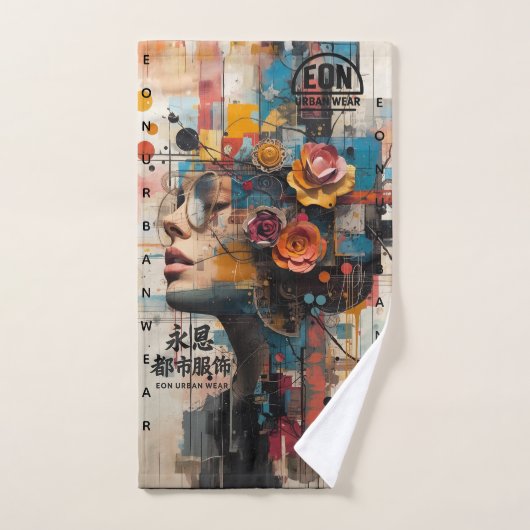 NEON ROSE (Serviette à main)