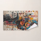 NEON ROSE (Serviette à main)