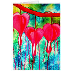 Neon rose Bleeding Coeurs art fleurs