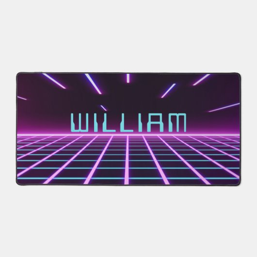 Neon rose futuriste Retro Style 80s jeu vidéo (Recto)