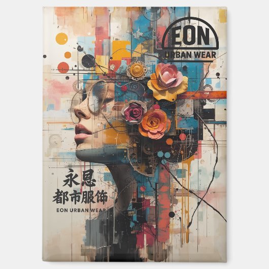 NEON ROSE MAGNEET (Voorkant)