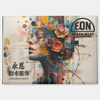 NEON ROSE MAGNEET